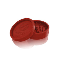 Thumbnail for GrindX Herb & Spice Grinder Plastic Red Open Flat 2-Piece 2.2-Inch Made In The USA.