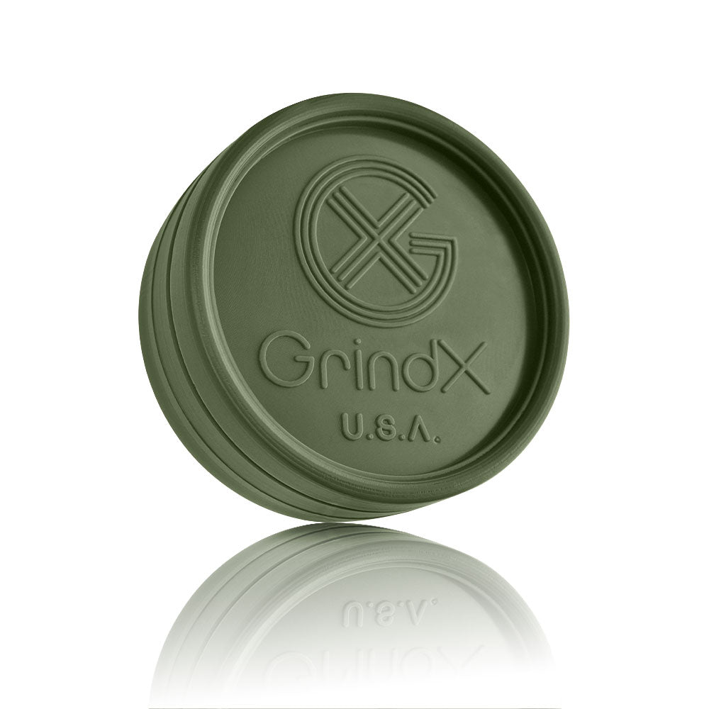 GrindX Herb & Spice Grinder Plastic Green Front 2-Piece 2.2-Inch Made In The USA.