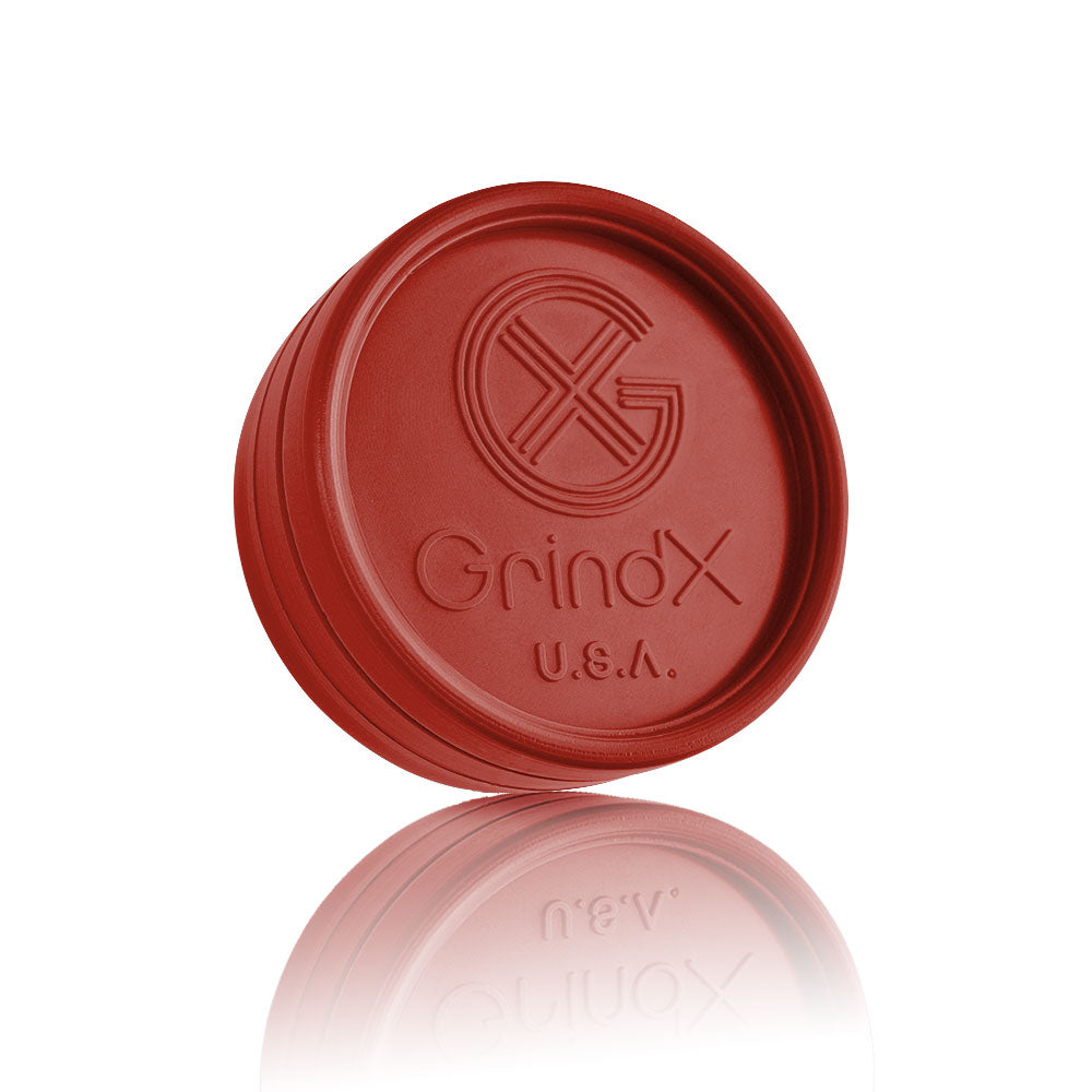 GrindX Herb & Spice Grinder Plastic Red Front 2-Piece 2.2-Inch Made In The USA.