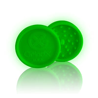 Thumbnail for GrindX Herb & Spice Grinder Plastic Glow-Green Standing Teeth Open 2-Piece 2.2-Inch Made In The USA.