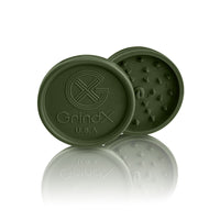 Thumbnail for GrindX Herb & Spice Grinder Plastic Green Standing Teeth Open 2-Piece 2.2-Inch Made In The USA.